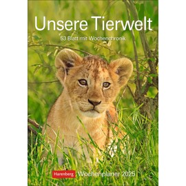 Unsere Tierwelt Wochenplaner 2025 - 53 Blatt mit Wochenchronik: Praktisch und informativ: Kalender mit Platz für Notizen und Wochenkalendarium. Jede ... zum Aufhängen (Wochenplaner Harenberg)