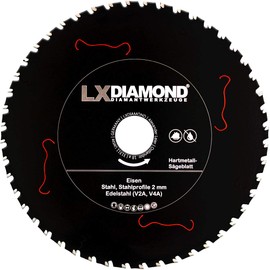 LXDIAMOND Carbide Saw Blade 190 mm x 30.0 mm Z48 for Iron Steel Stainless Steel V2A V4A Steel Profiles Sheet Metal Circular Saw Blade Suitable for Chop Saws Hand Circular Saws Metal Cutting Saws Table
