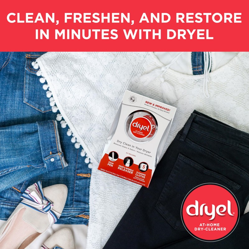 dryel At-Home Dry Cleaner Refill, New and Improved, Gentle Laundry