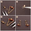 UNICRAFTALE About 40pcs 2 Colors 10mm Half Ball Post Earring