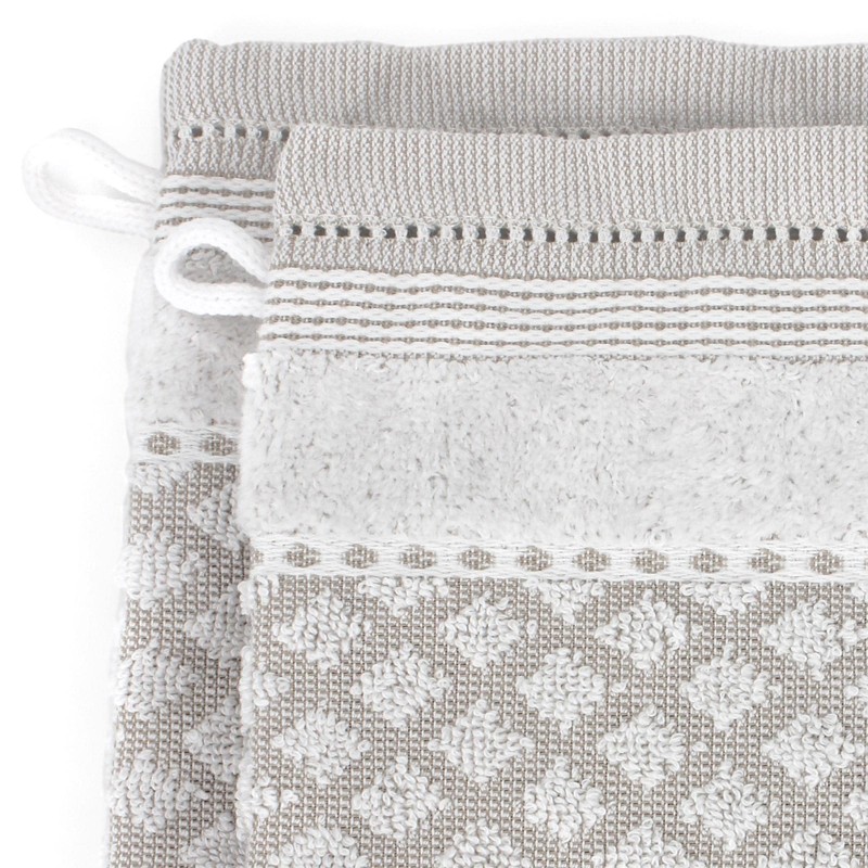 Pack of 2 White Linen Face Cloths 16cm x 21cm