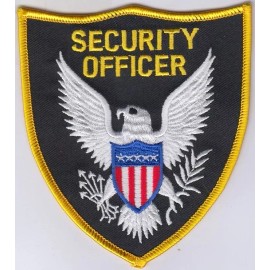 Unbranded SECURITY OFFICER Embroidered Patches 3 3/4"x4 3/8" iron-on