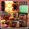 Sunnymove 16 Pcs Football Party Bags PVC Clear Gift Bags