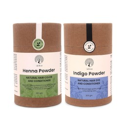 Idika Henna & Indigo Organic Hair Color Kit - 100% Natural Henna & Indigo for Black Hair Color - Herbal Mehandi Powder & Natural Hair Conditioner, Protects Hair from Damage - Pack of 2 (200g Each)
