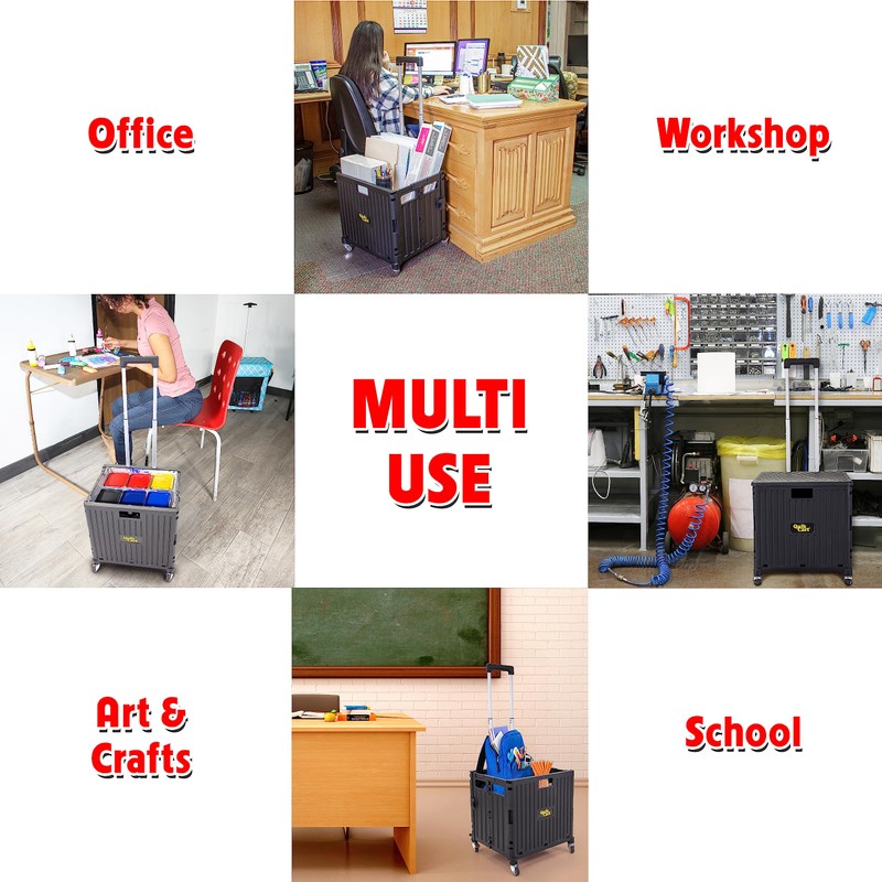 dbest products Quik Cart 360 Four Wheeled Rolling Crate Teacher