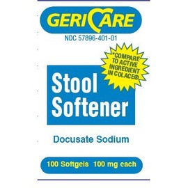 200 Soft gels Docusate Sodium Stool Softner OTC for Colace 100mg colce Gel Cap