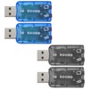 4 x USB 5.1 External Stereo Sound Cards with Headphone