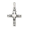 Sterling Silver Christian Descending Dove Cross Pendant