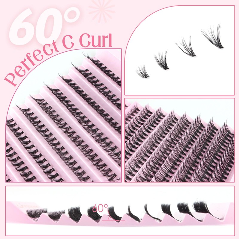 Parriparri Eyelash Extensions, 200 Pieces, Individual Lash Extension, 30D C