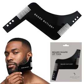 Beard Butler® "The Original" Herramienta para dar forma a la barba para hombres – Plantilla de precisión para barba y herramienta de alineación – Logr