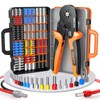 Preciva Ferrule Crimping Tool Kit with Portable Suitcase, Square Crimping