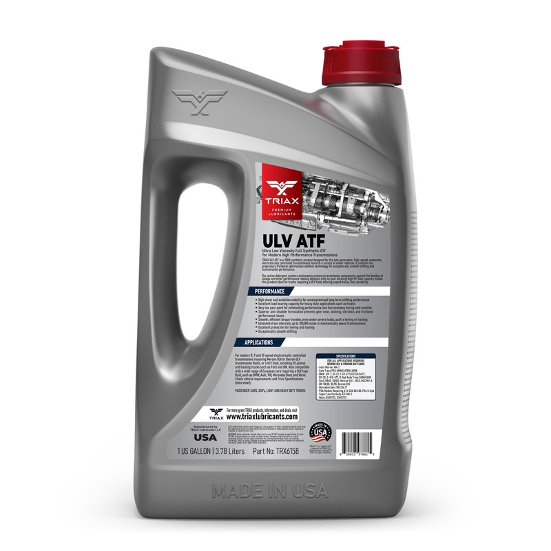 TRIAX ULV ATF, Ultra Low Viscosity, Full Synthetic ATF for