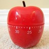 GX- Red Apple Shaped Mechanical Kitchen Timer, Plastic 2.4"X2.4"X4.12"