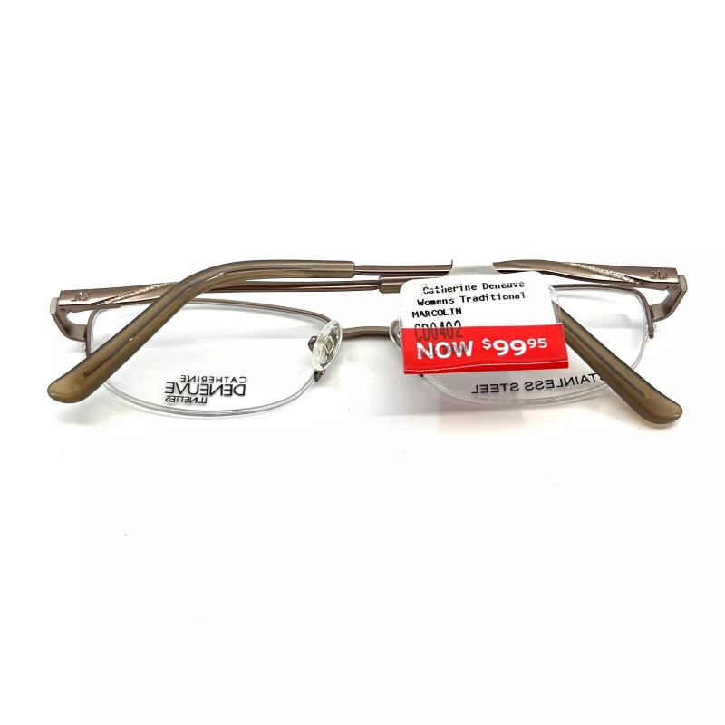 Catherine Deneuve CD0402 046 Eyeglasses Frames Brown Round Half Rim
