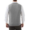 Kallspin Men's Knitted Cardigan Sleeveless V-Neck Wool Blend, lightgrey