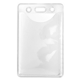 Karteo Card Sleeves DIN A7 Format [Pack of 1] Vinyl ID Sleeves Transparent Vertical ID Card Holder 105 x 74 mm ID Card Holder for ID Cards