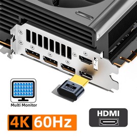 NFHK Virtual Display Adapter 4K HDMI 1.4 DDC EDID Dummy Plug Headless Ghost Display Emulator HDTV 4K @ 60Hz