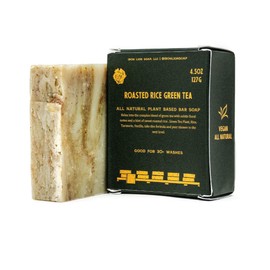 Iron Lion Soap ROASTED RICE GREEN TEA Organic, Vegan, All Natural, Plant Based Bar Soap for Body, Face, Hands, and Bath