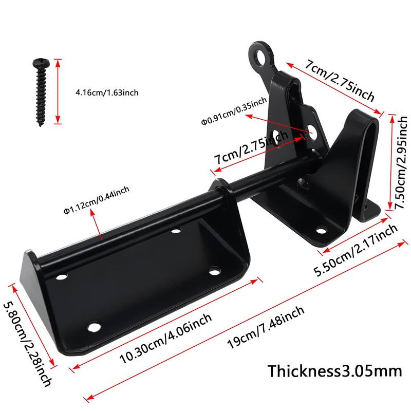 Heavy Duty Automatic Latch for Wooden & Metal Gates, Vinyl