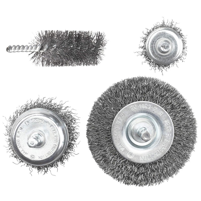 kwb Wire Brush Set for Drills - Universal Use -