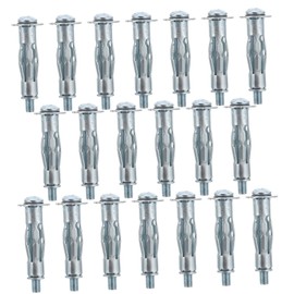 CHILDWEET 20 Pcs Heavy Duty Cavity Wall Anchors with Screws Plasterboard Fixing Bolts for Support Rotation Barbs for Secure Installation for Hanging Heavy Items