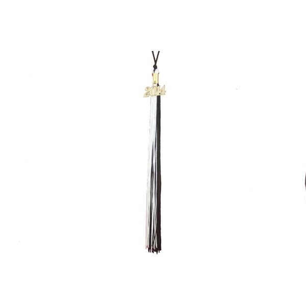 Graduation Tassel with 1993 Year Charm (Black and White)