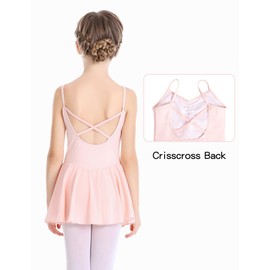 Phoeswan Ballet Leotards for Girls,Girls Dance Leotard with Skirt,Camisole Ballet Outfit for Dance