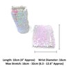White Pair Of Womens Sequin Polyester Fancy Dress Wristbands 16