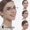 JJWELL 3 Pack Blue Light Blocking Reading Glasses for Women,