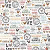 Echo Park Paper Chickens: Free Range Phrases 12x12 Patterned Paper,