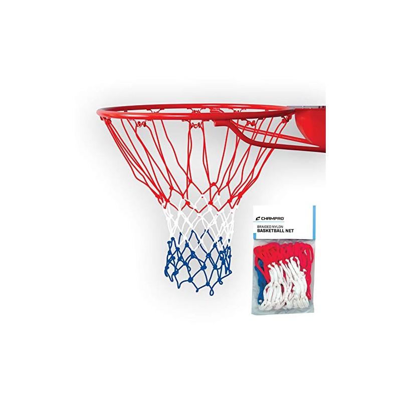 Champro Basketball Net, Braided Nylon (Red/White/Blue, 21-Inch)
