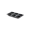 Lékué Doughnut 0620406N01 Backform, Silikon, 6 Mulden, Schwarz