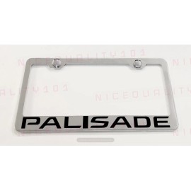 BLVD Palisade Stainless Steel Chrome Finished License Plate Frame Holder