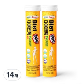 Everteen Diet Tok Lemon Flavor, 18 Tablets, 14 Pieces / 에버틴 다이어트톡 레몬맛, 18정, 14개