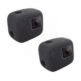 2 Pack Windshield Wind Noise Reduction Foam Sponge Cover Windproof Housing Case for GoPro Hero 7 6 5 (2018) Black Cameras