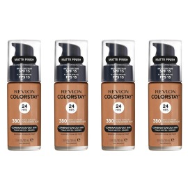 Revlon 4 Pk Revlon Makeup Foundation Ginger Matte Finish 380 Colorstay 24 hr SPF15