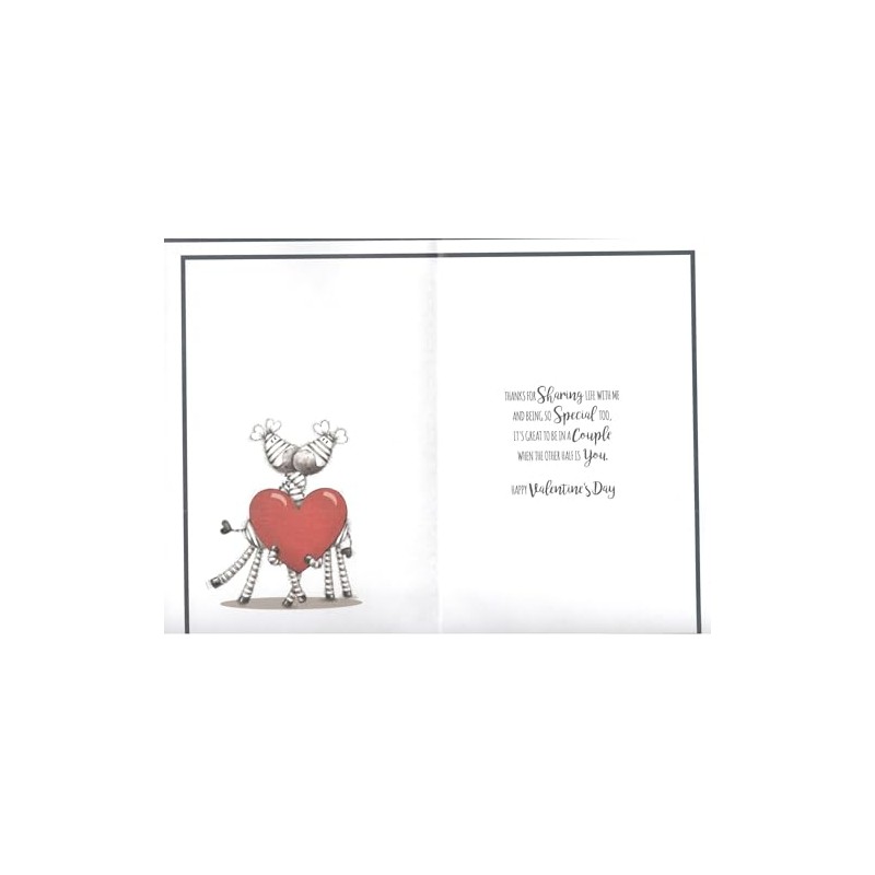 Special Someone Valentine's Day Card with Zebras, Gold Foil Text,