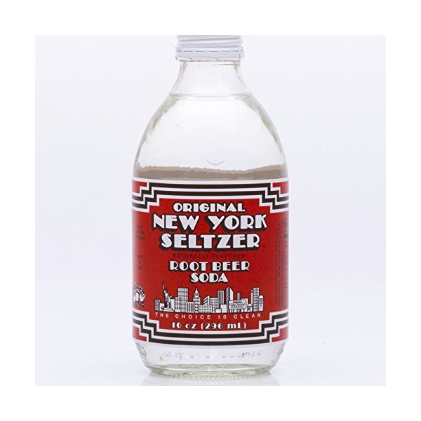 Original New York Seltzer Root Beer Soda, 10-Ounce Glass Bottles (Pack of 12)