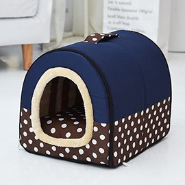 Cama para Mascotas Cama de la casa de Mascotas Interior portátil Suave cálido Invierno Cojín de cojín para Dormir habitación Plegable para Perro Gato 