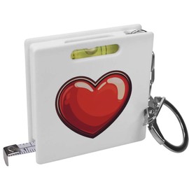 'Valentine's Heart' Keyring Tape Measure/Spirit Level Tool (KM00041989)