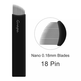 30PCS Extremely Thin 0.18mm Nano Blades Microblading Needles Permanent Makeup Eyebrow Tattoo Microblade 3D Embroidery Blade (30PCS 18Pins)