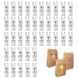 GRVICH 35MM Clear Mini Pegs, 40 PCS Small Crafting Pegs Plastics Mini Clear Pegs, Tiny Little Photo Clips,Transparent Plastic Clothes Pegs For Hanging Photos Card Paper Arts Crafts Pictures Decoration