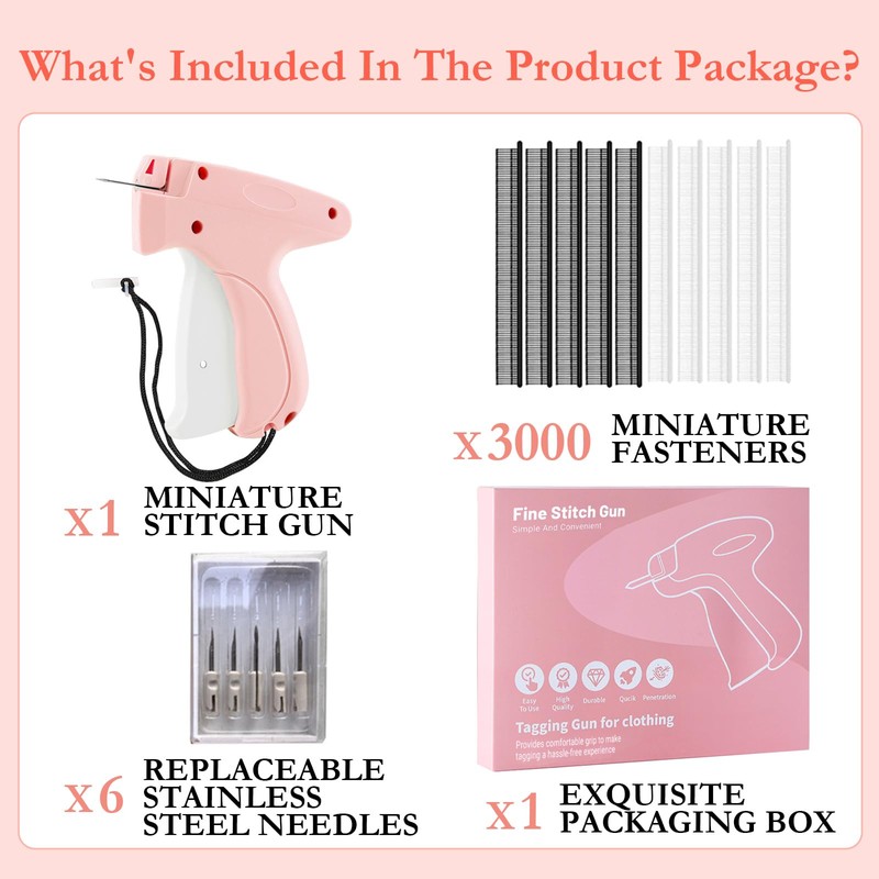 Tagging Gun Kit, Handheld Stitch Fine Stitch Tool Gun Quick