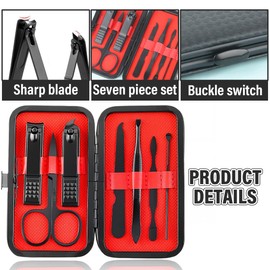 7-teiliges Maniküre Pediküre Set, Nagelknipser Set, Mode Edelstahl Nagelknipser Kit, Professionelle Beauty Nagelpflege Kit für Zuhause, Reisen