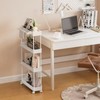 4 Tier Slim Storage Cart with Rolling Wheels (15.3" L