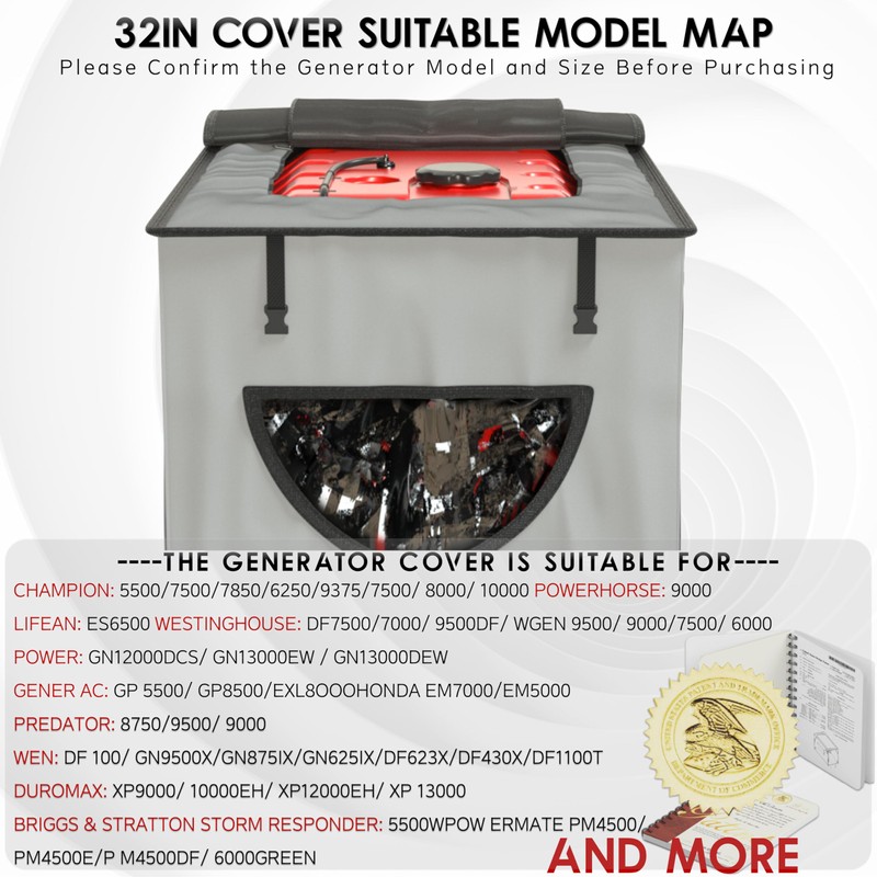 GEHENG Generator Covers, Generator Covers While Running, Top Can Be