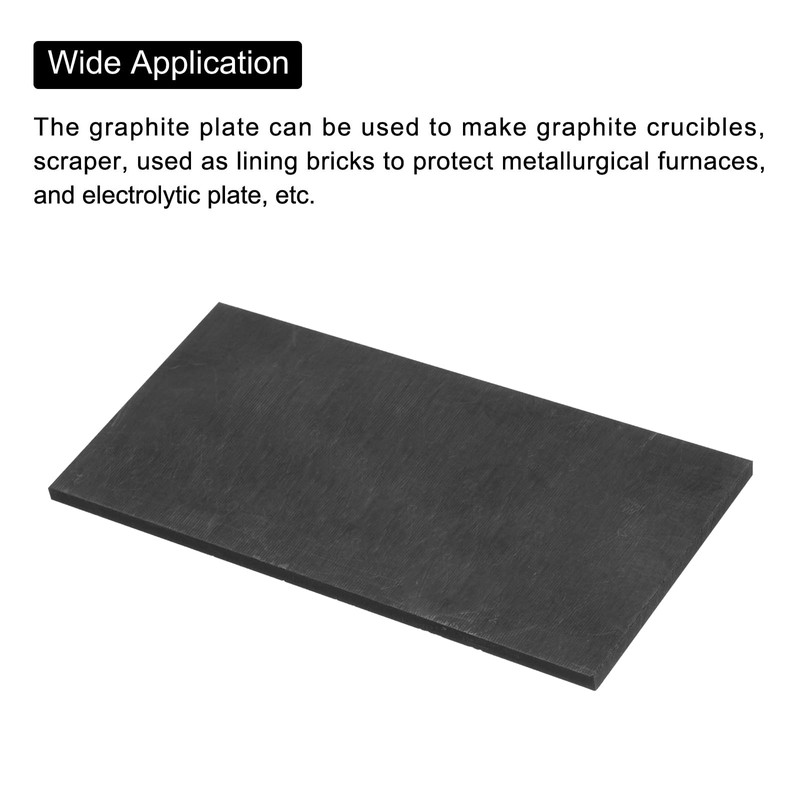 sourcing map Graphite Block Ingot Rectangle Graphite Electrode Plate Board