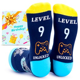 ZENO 9th Birthday Gifts for Boys - Astronaut Socks for 9-Year-Olds - Fun Present - Boys