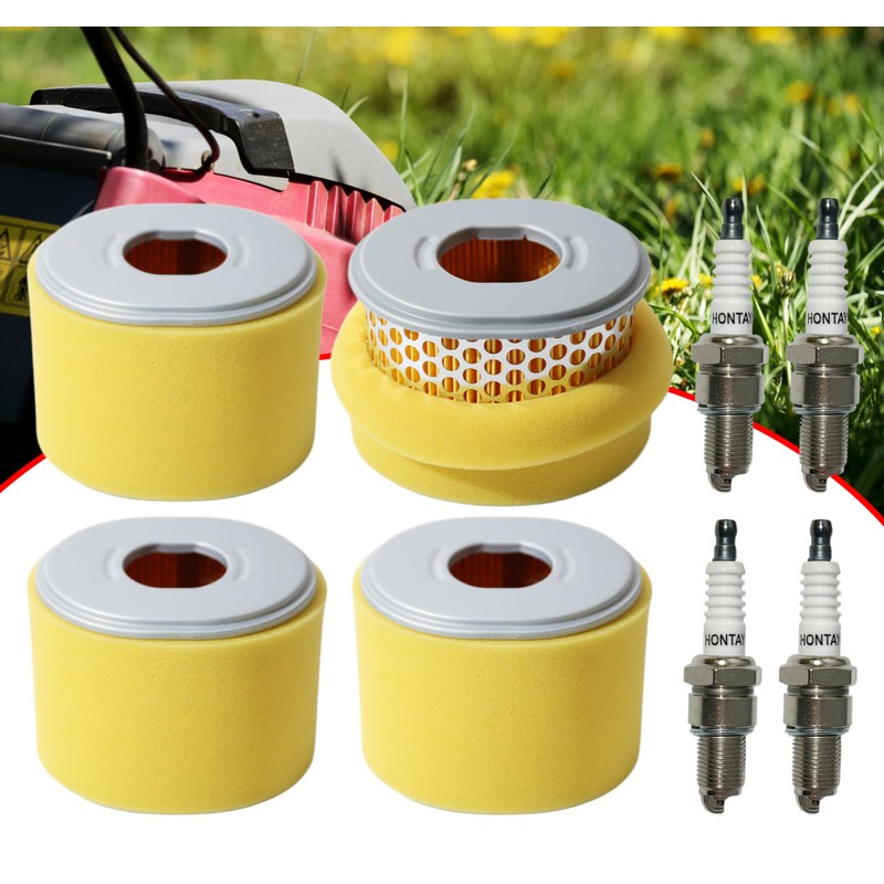 HONTAYOKA 4 Pack AFZE30 GX390 Air Filter w/Spark Plug Replace