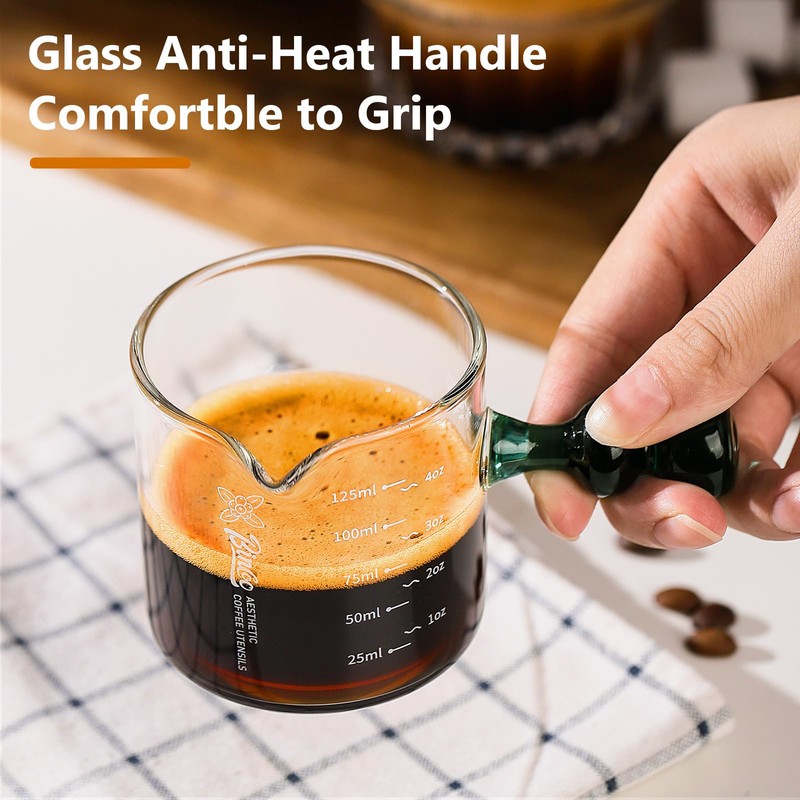 Espresso Shot Glasses with Handle, 120ml Espresso Cup with Single